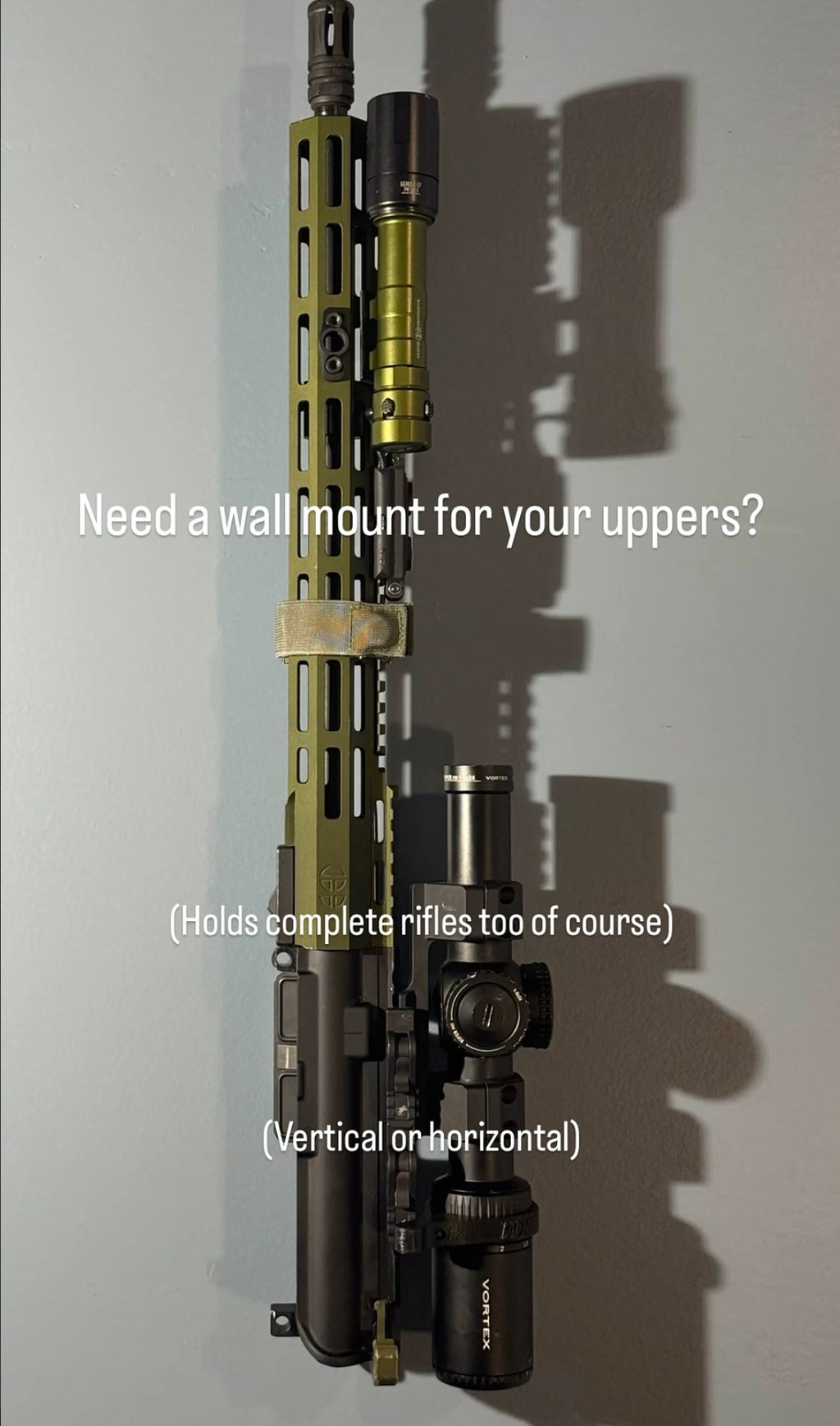 Vertical mounted rifle upper